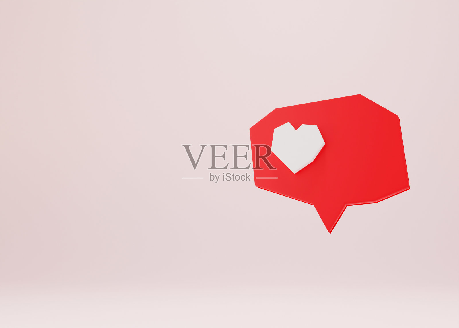 3D点赞通知图标照片摄影图片