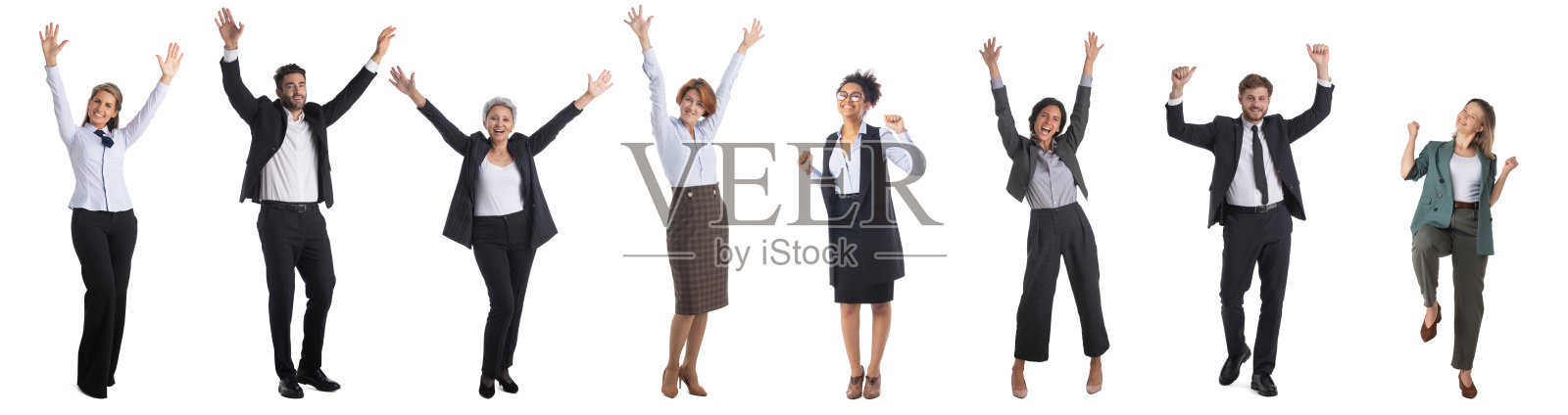 举起手臂的商务人士照片摄影图片