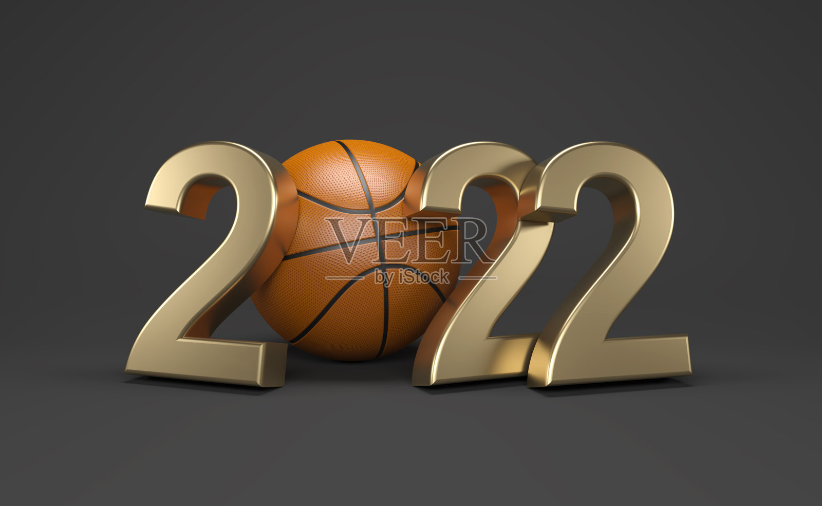 2022年新年创意设计理念与篮球照片摄影图片