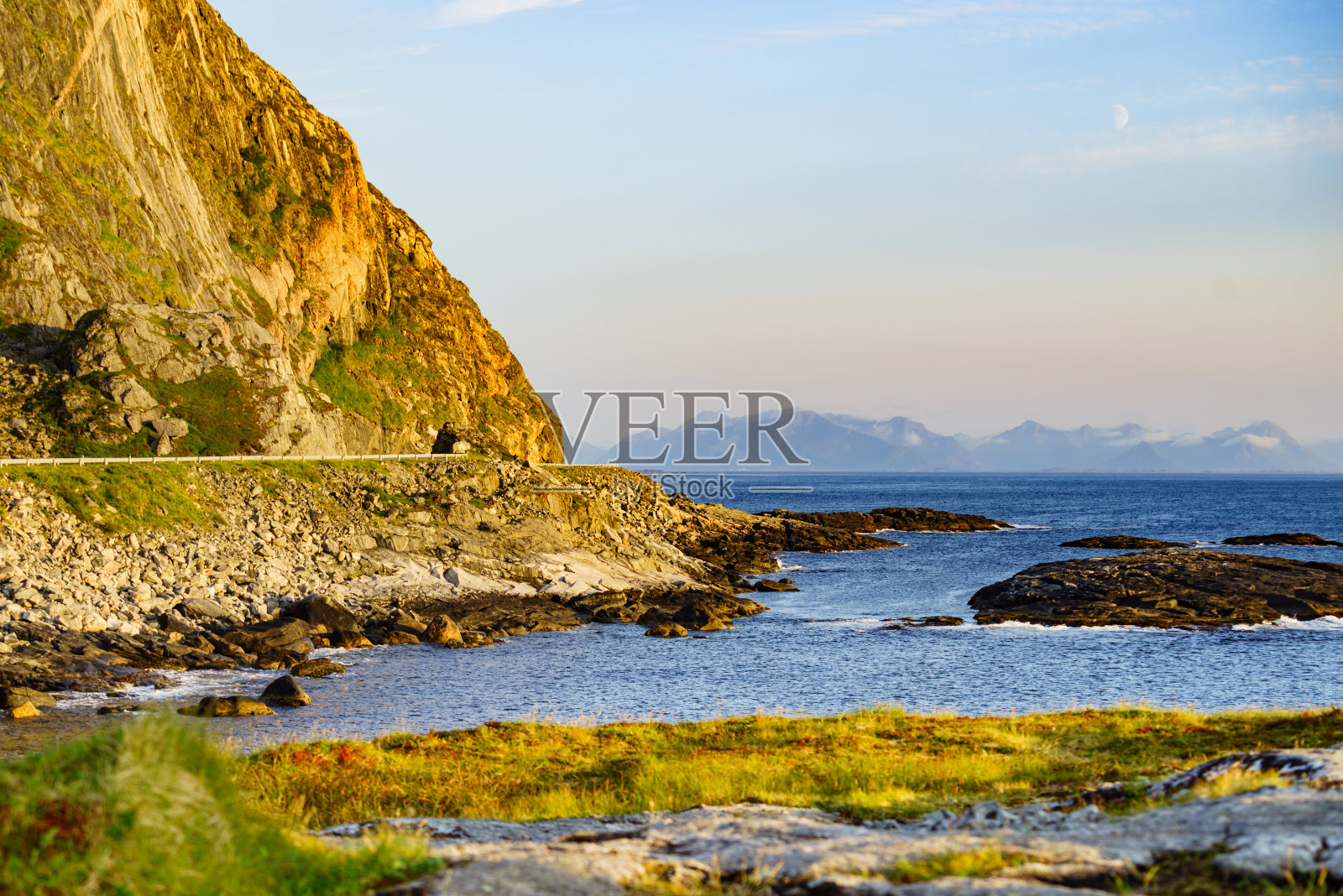 挪威安多亚岛的海景照片摄影图片
