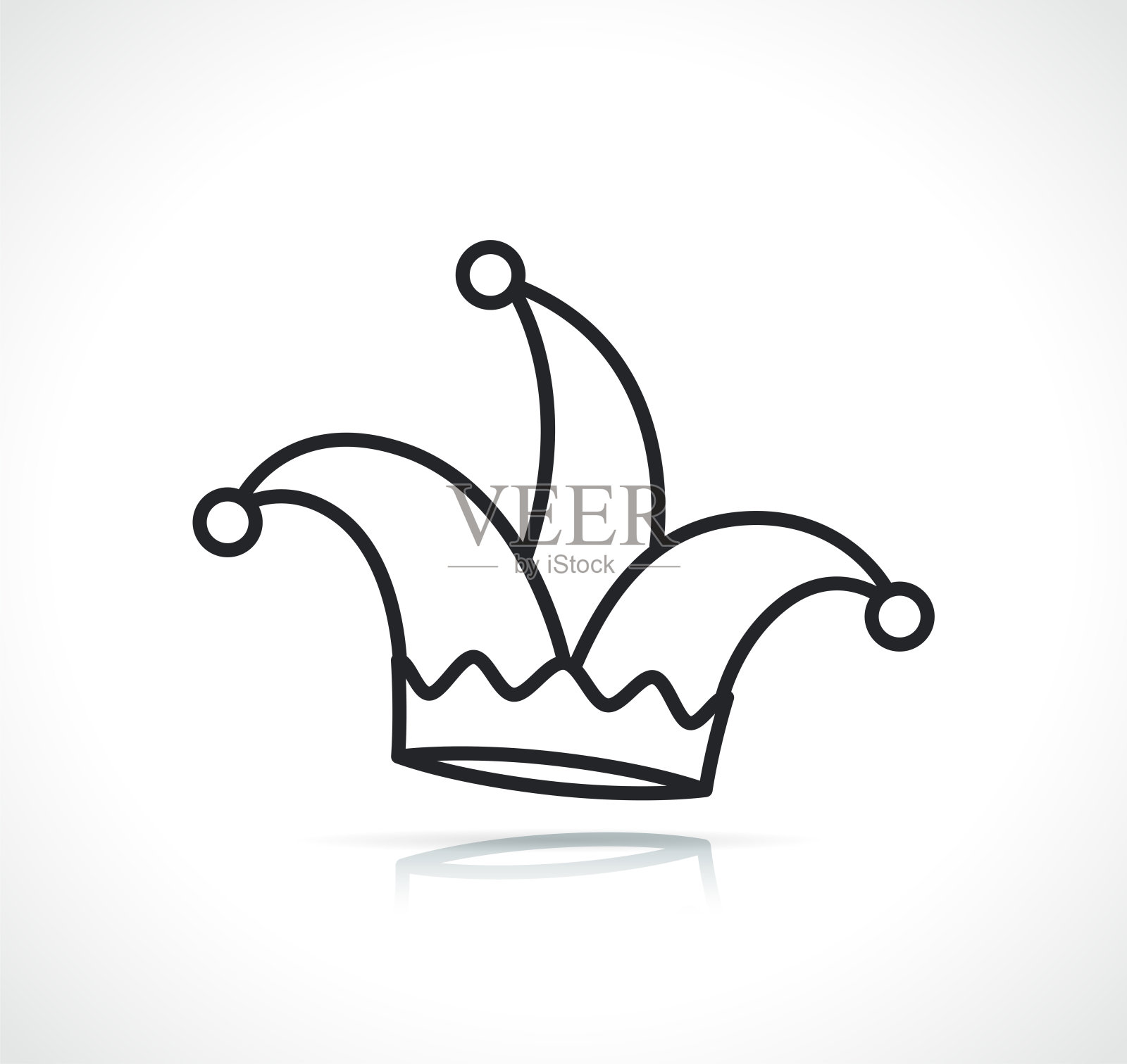 小丑帽细线图标插画图片素材