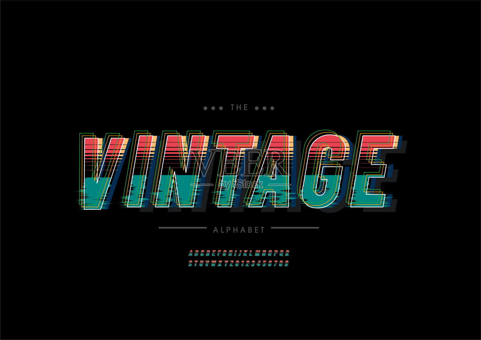 的字母插画图片素材