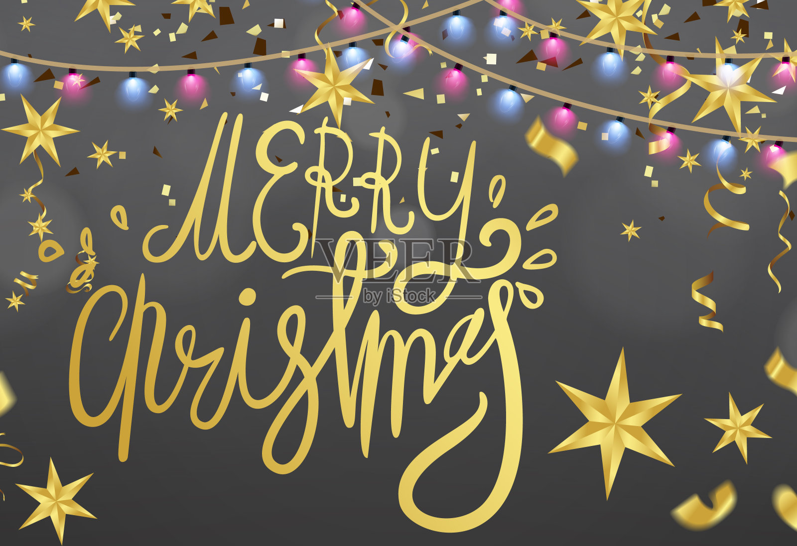 圣诞节矢量插图设计。每股收益10插画图片素材