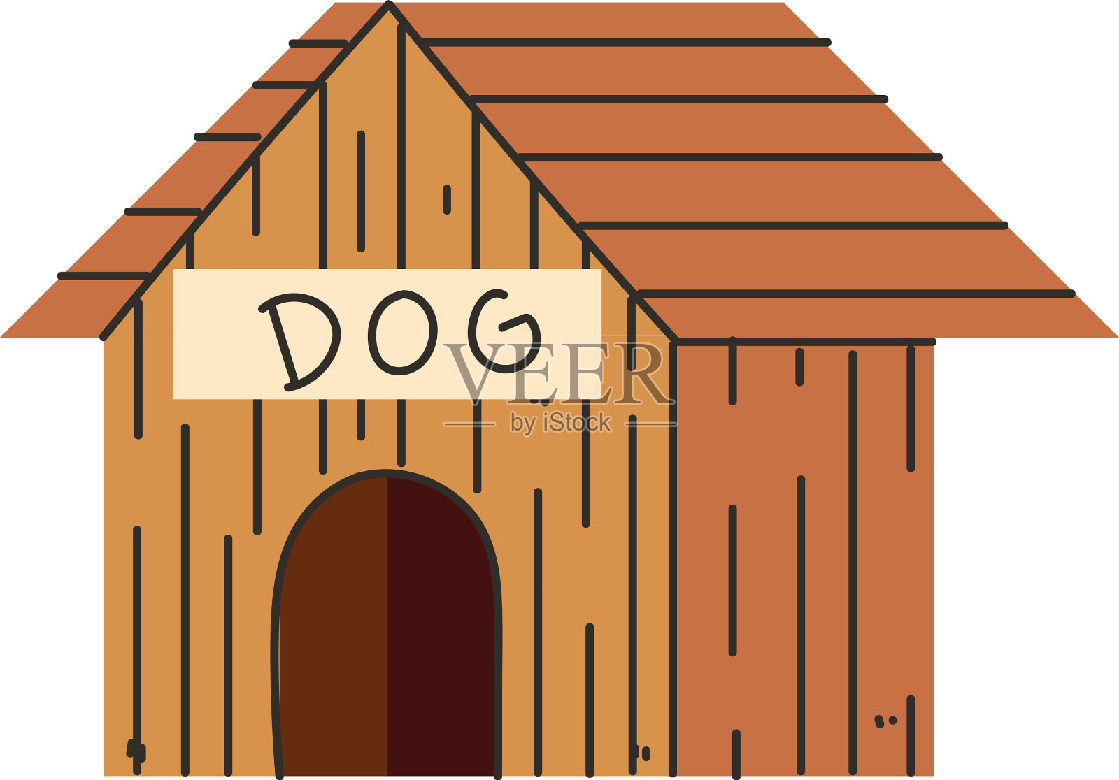 木屋的狗设计元素图片