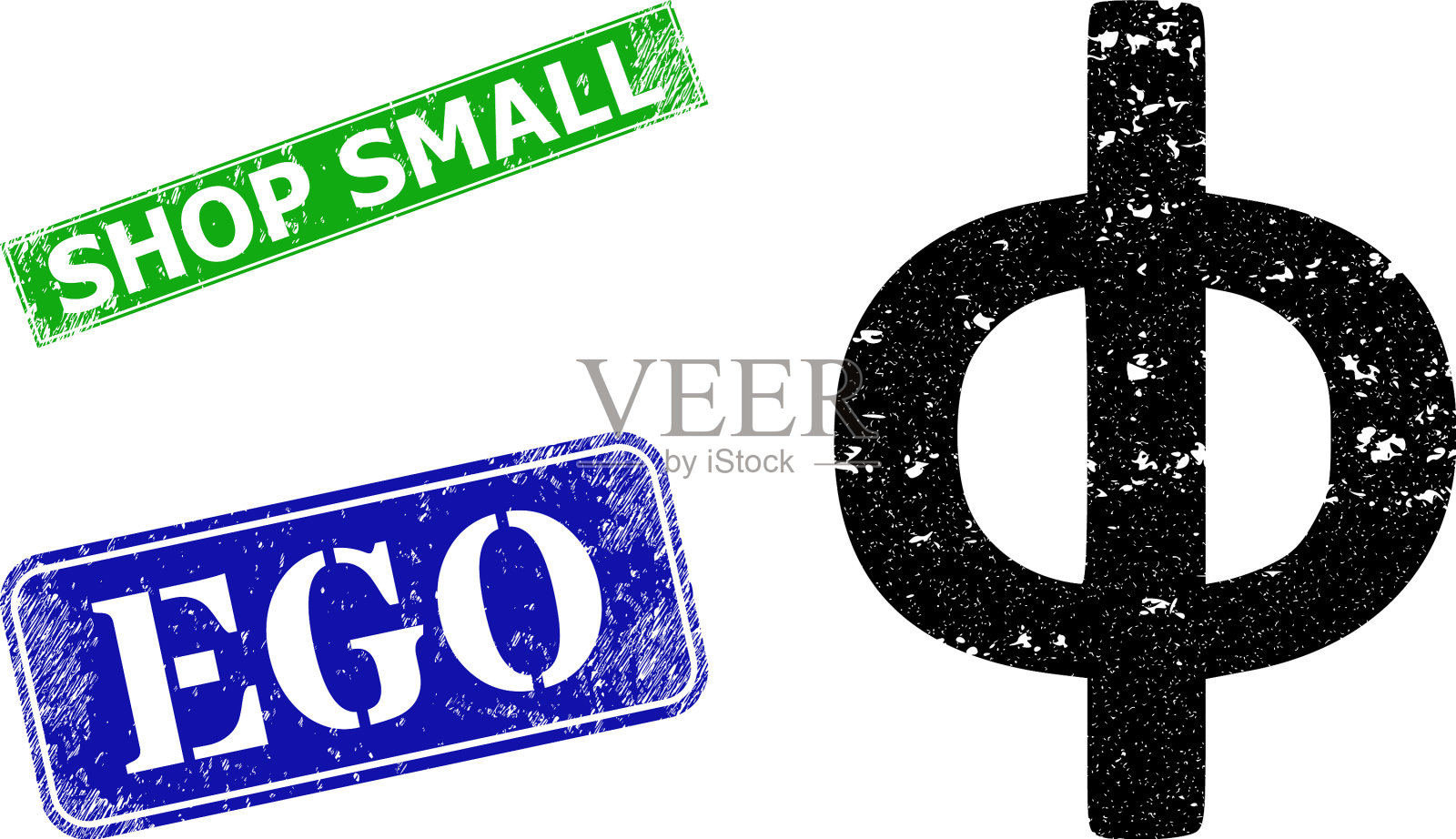 Phi希腊小写符号纹理图标和图标素材