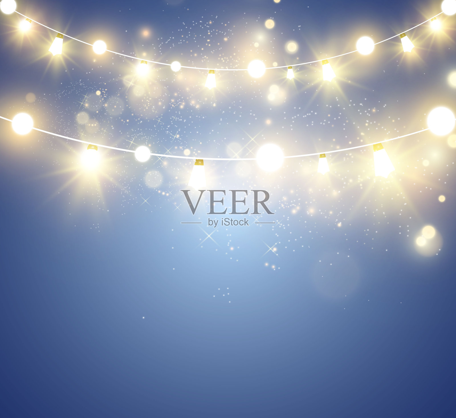 花环，圣诞装饰物。插画图片素材