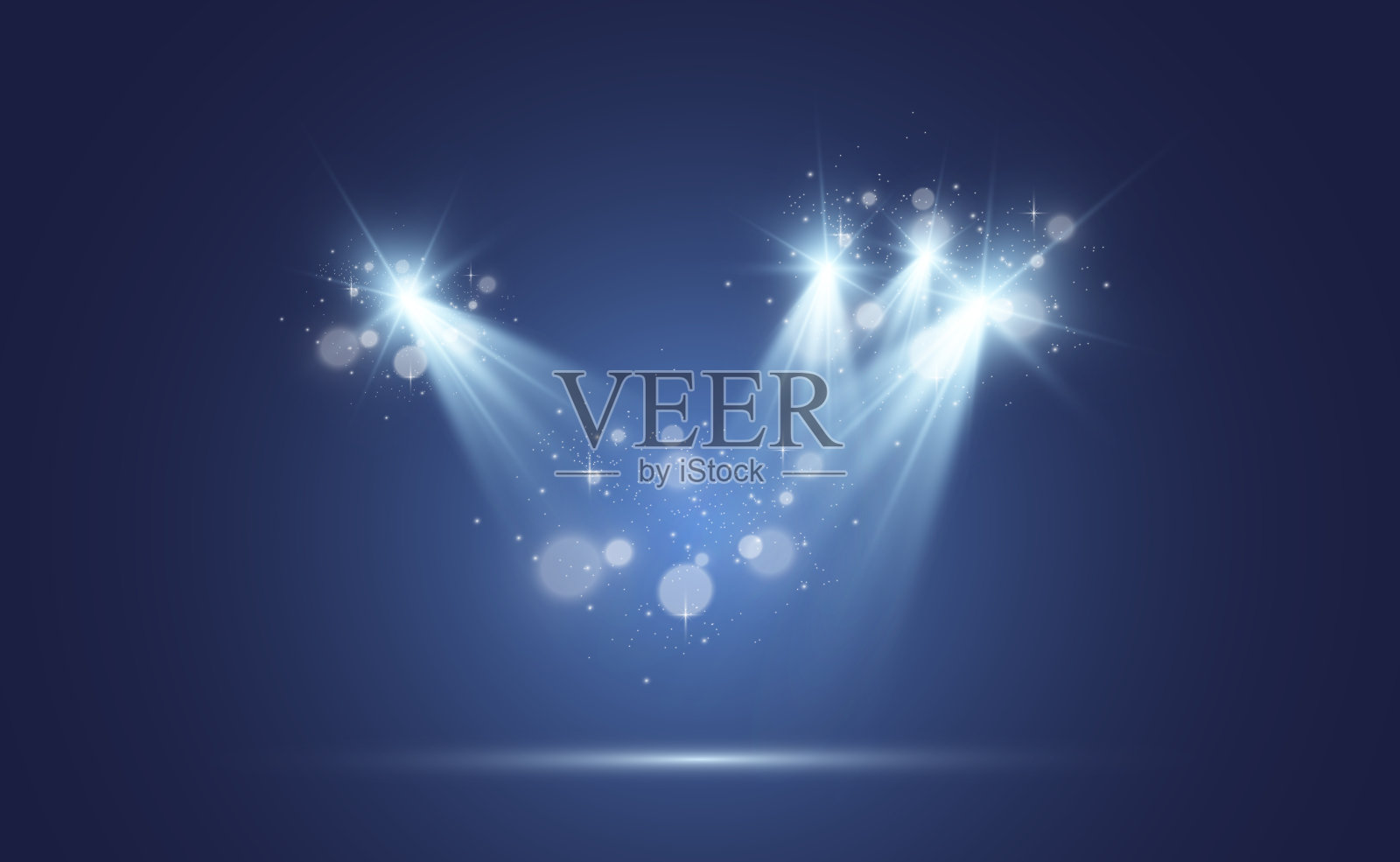 聚光灯下的白色场景。设计元素图片