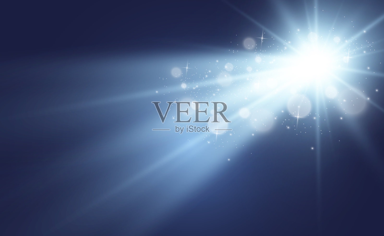 聚光灯下的白色场景。插画图片素材