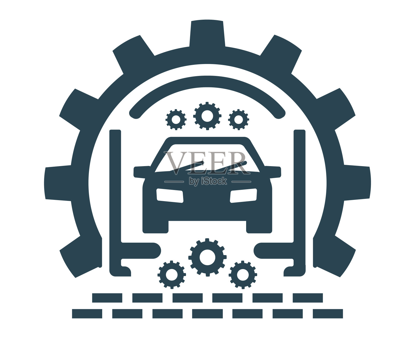 矢量图标，用于汽车维修和其他维修工作的标志。汽车服务。插画图片素材