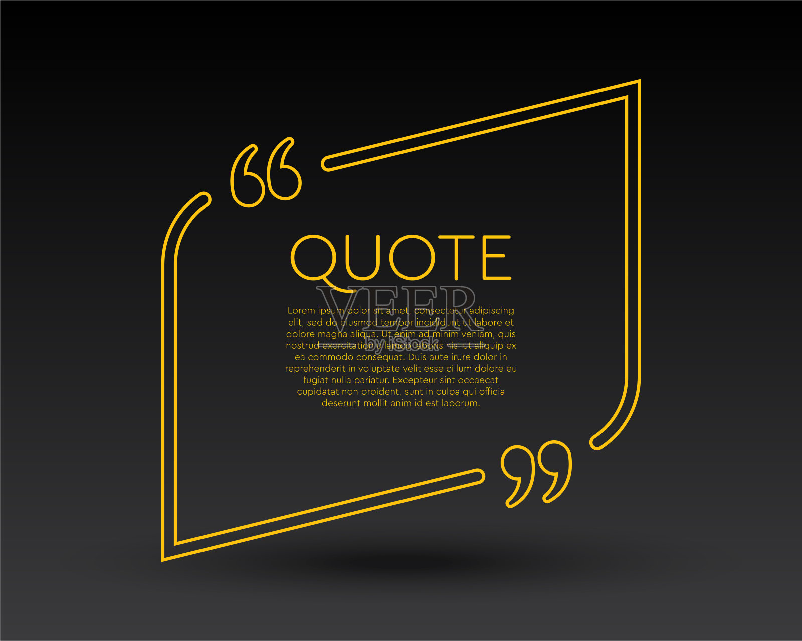 引用语音气泡，括号内的文本，框架插画图片素材