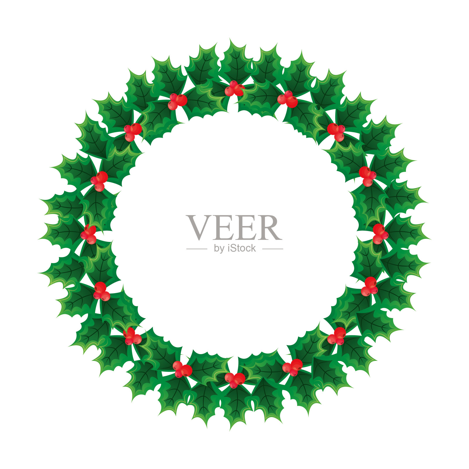 出现花环插画图片素材