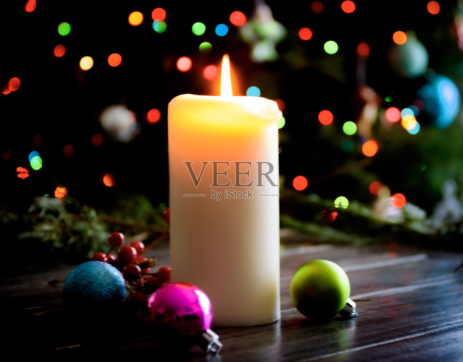 蜡烛在散景照片摄影图片