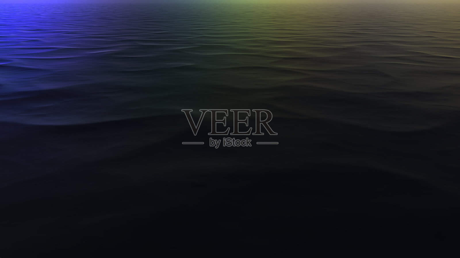 黑暗的水面与霓虹灯照明照片摄影图片