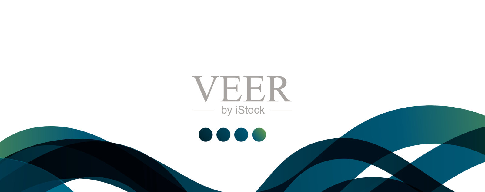 抽象背景-透明重叠波浪插画图片素材