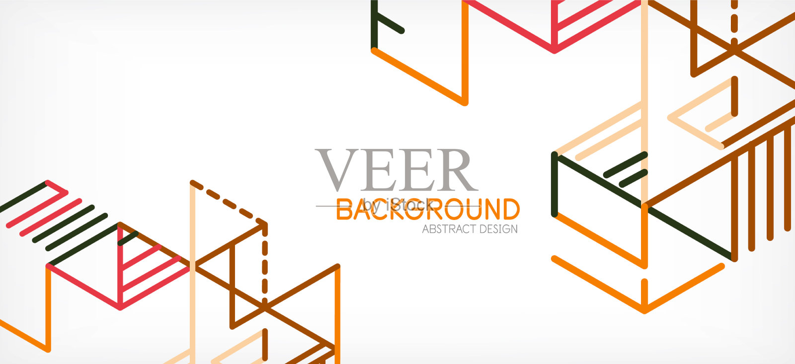 抽象底色线条上的白色插画图片素材