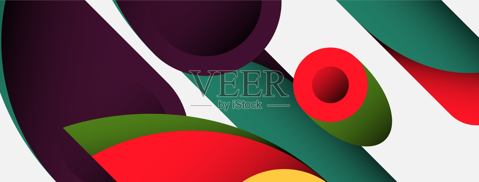 抽象背景最小几何圆和插画图片素材