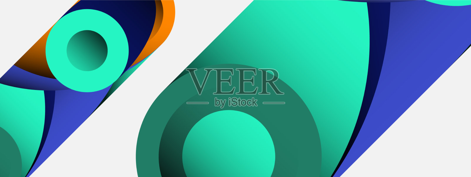 抽象背景最小几何圆和插画图片素材