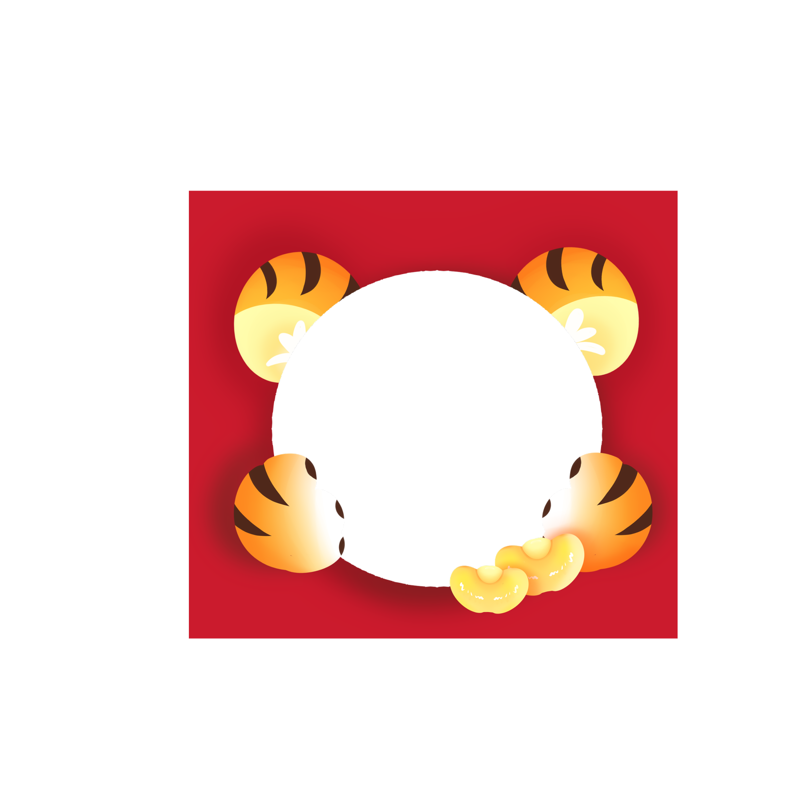 虎年头像框设计元素图片