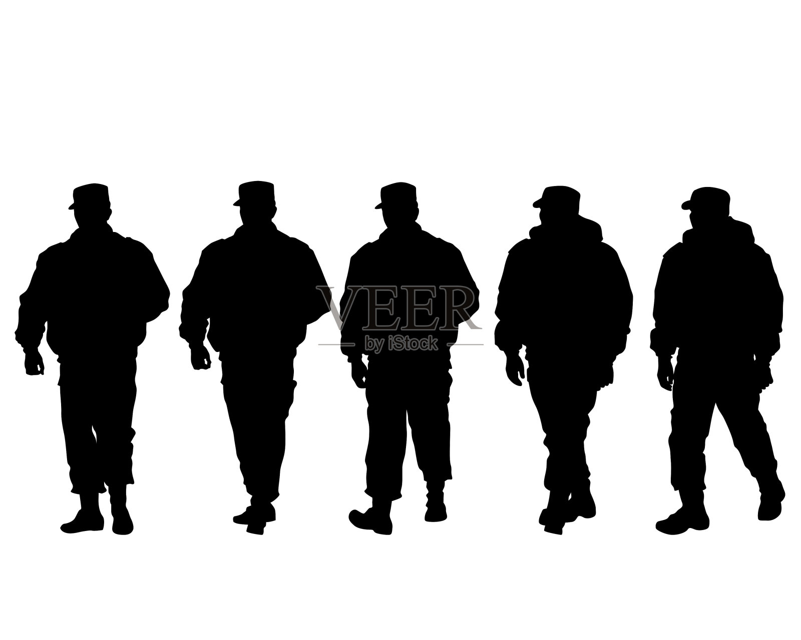 警察部队插画图片素材