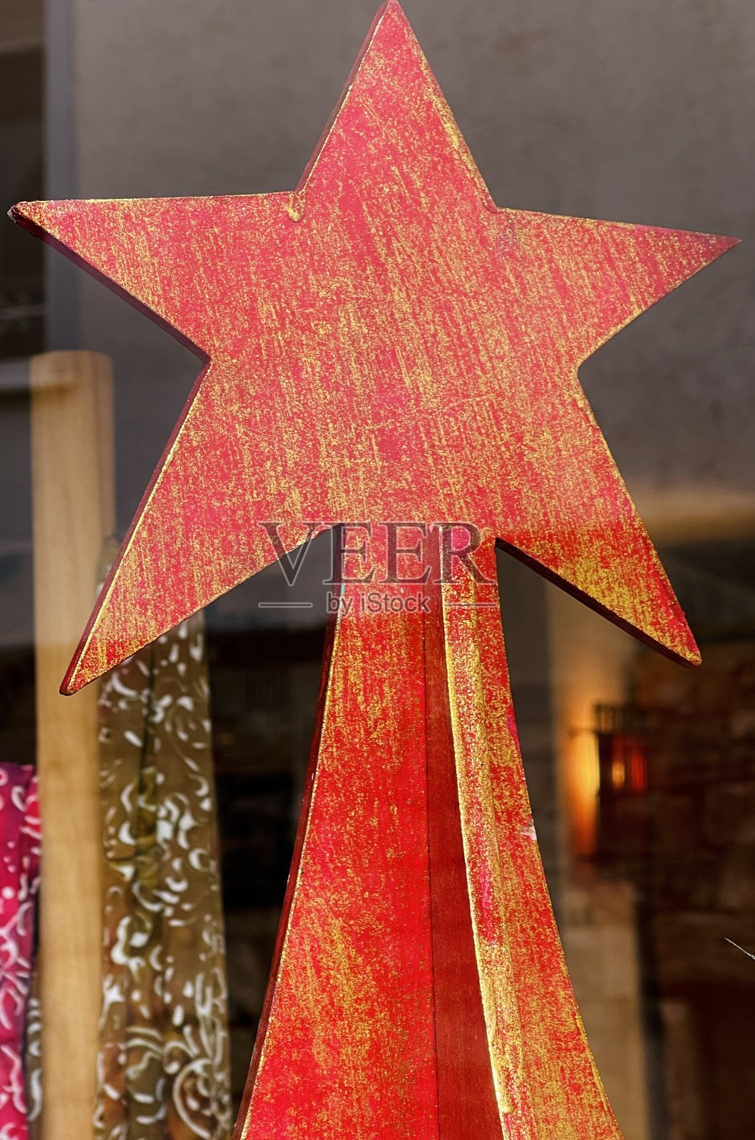 红色圣诞星照片摄影图片