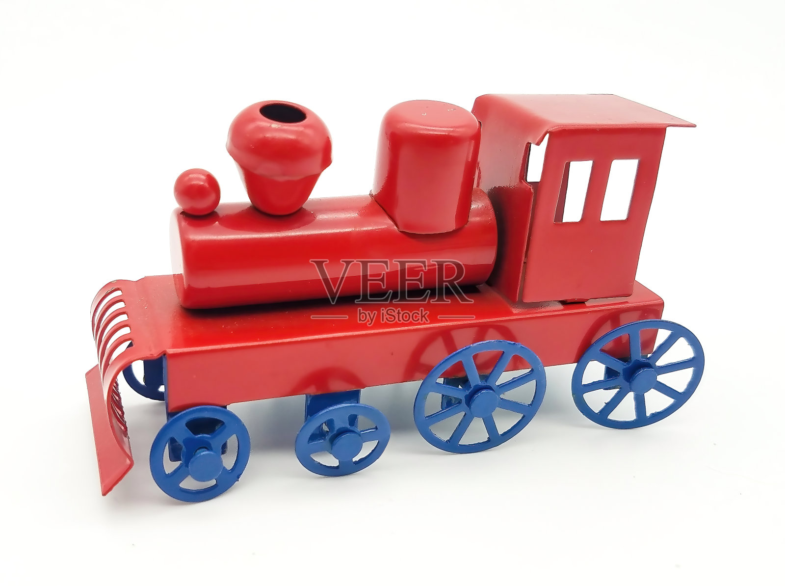 红色金属玩具火车照片摄影图片