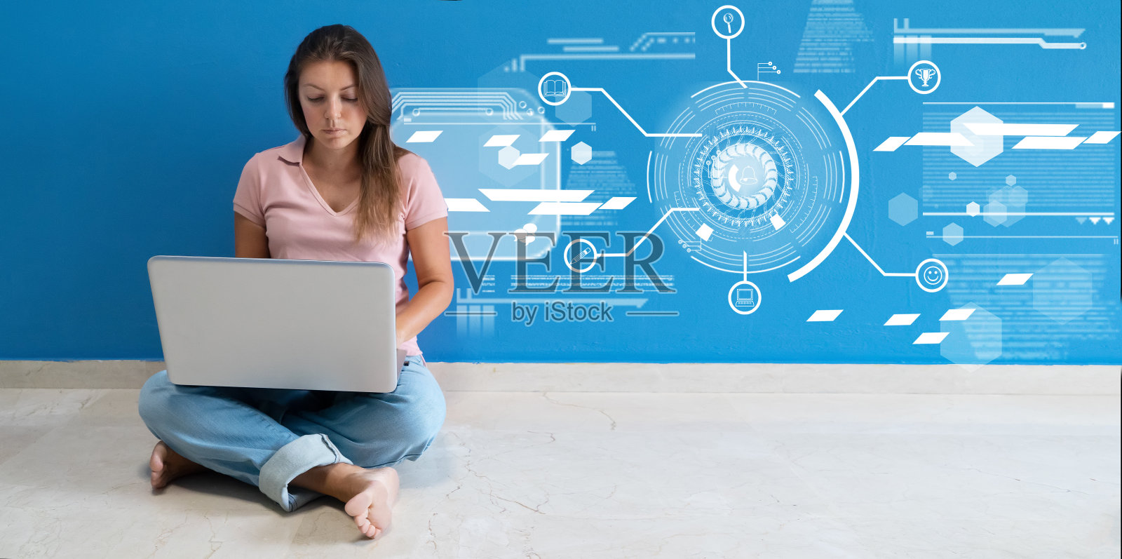 电子学习的概念与照片摄影图片