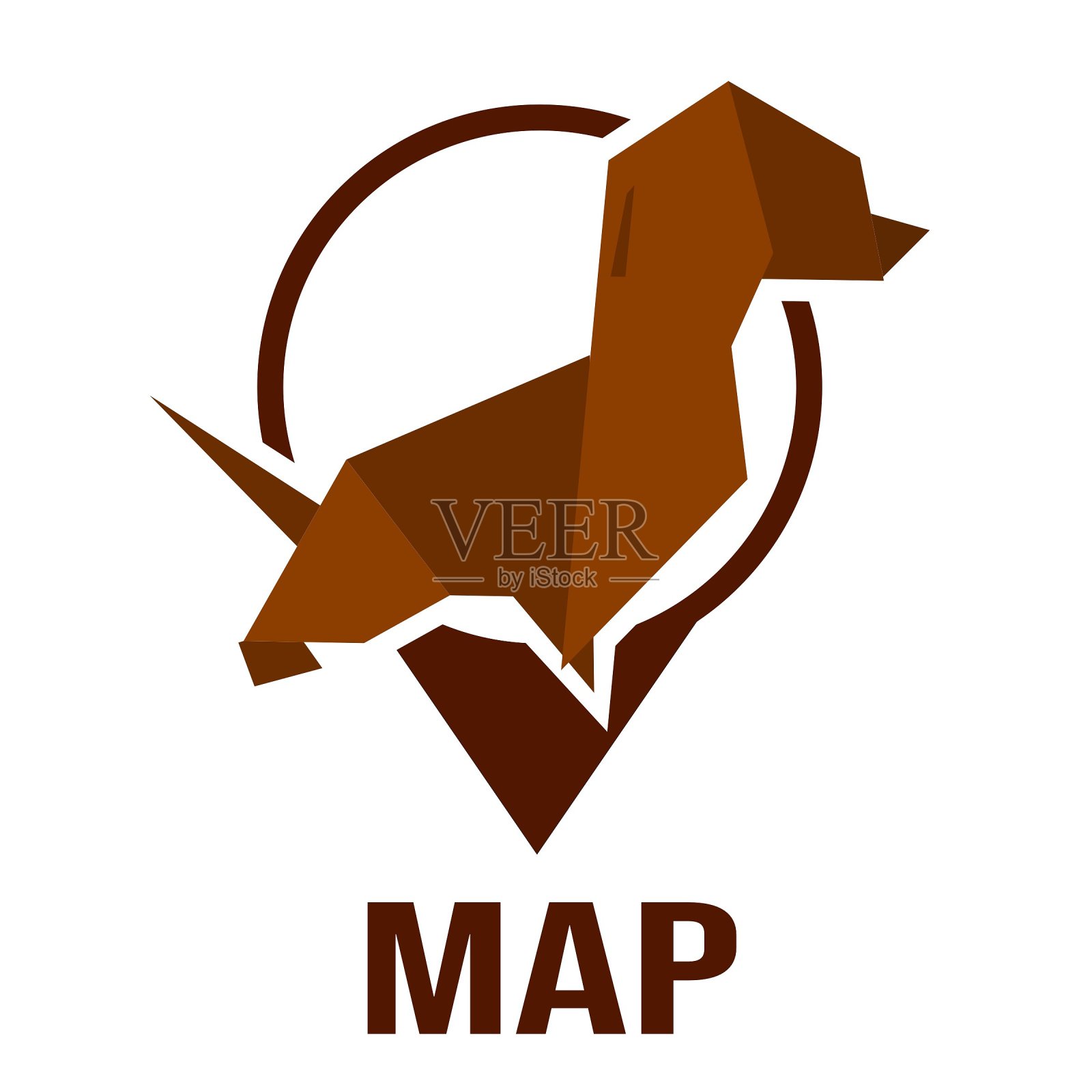 狗折纸插画图片素材