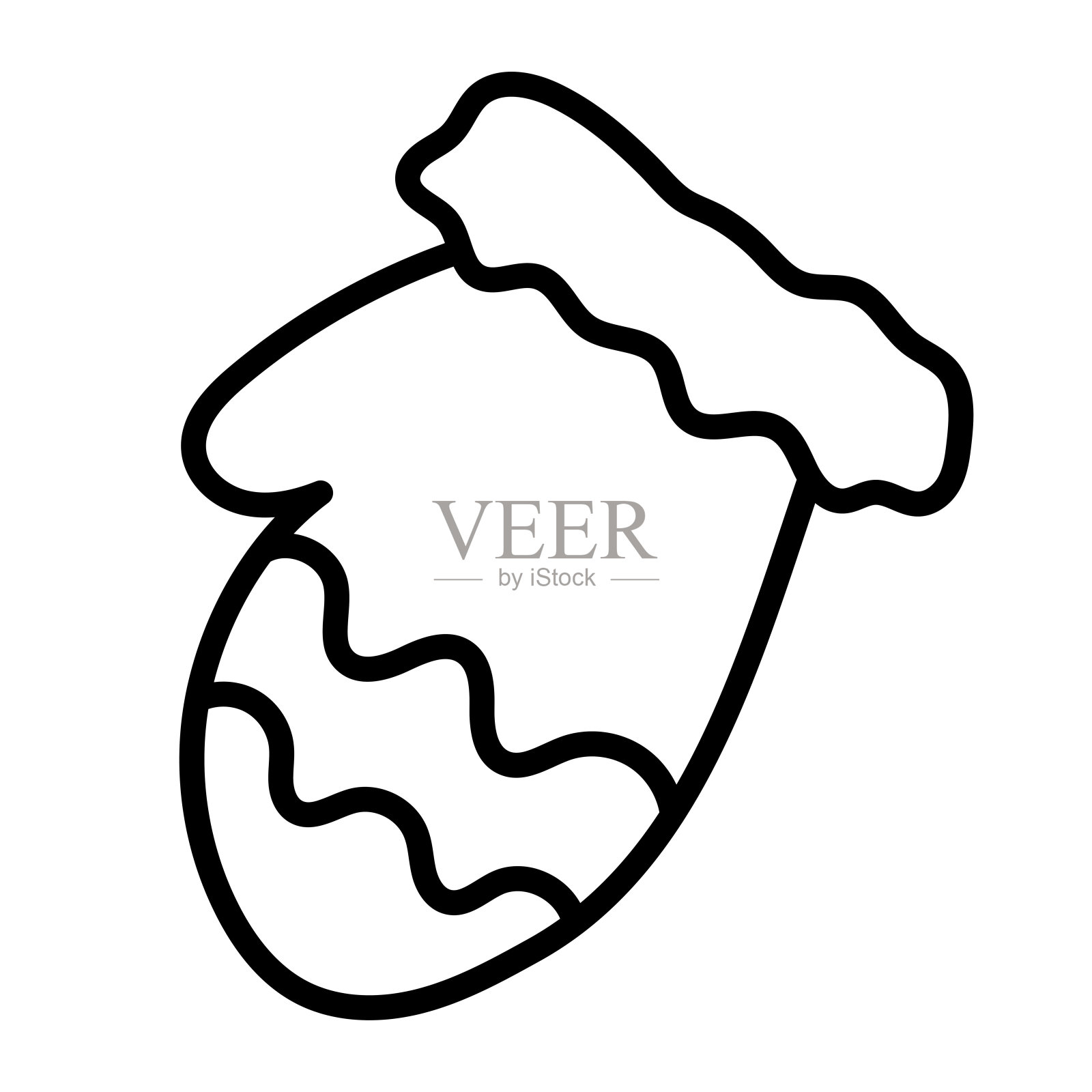 手绘矢量绘画风格的涂鸦冬季手套。设计元素图片