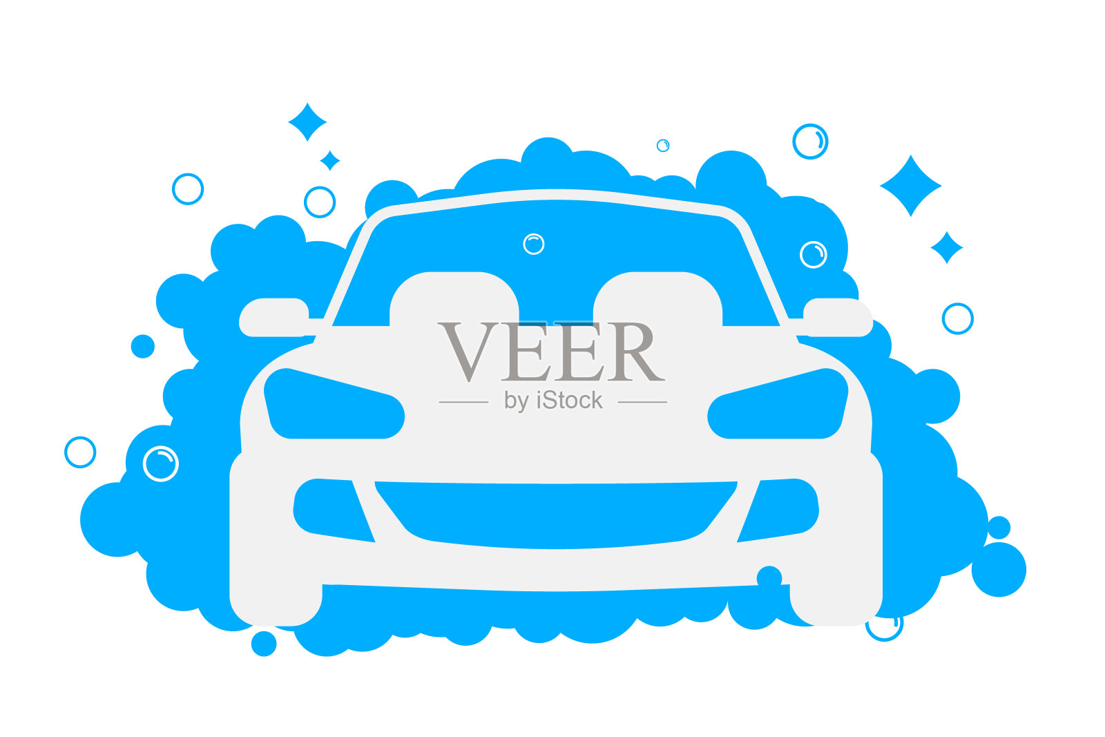 洗车。洗车服务图标。清洗发动机和车体。交通是干净的。综合洗车和洗车清洗。用泡沫和水清洗插画图片素材