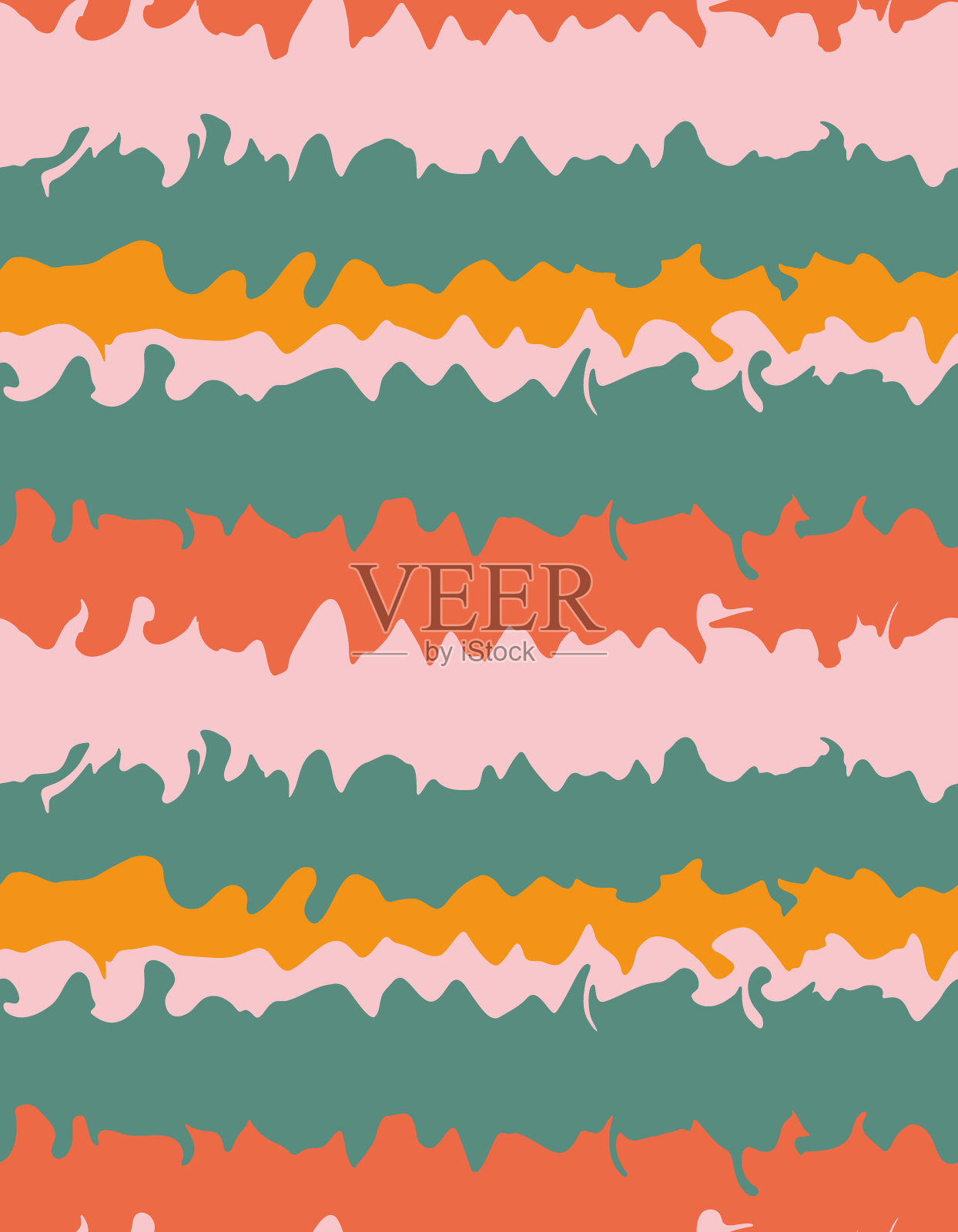 抽象复古条纹无缝重复图案。插画图片素材