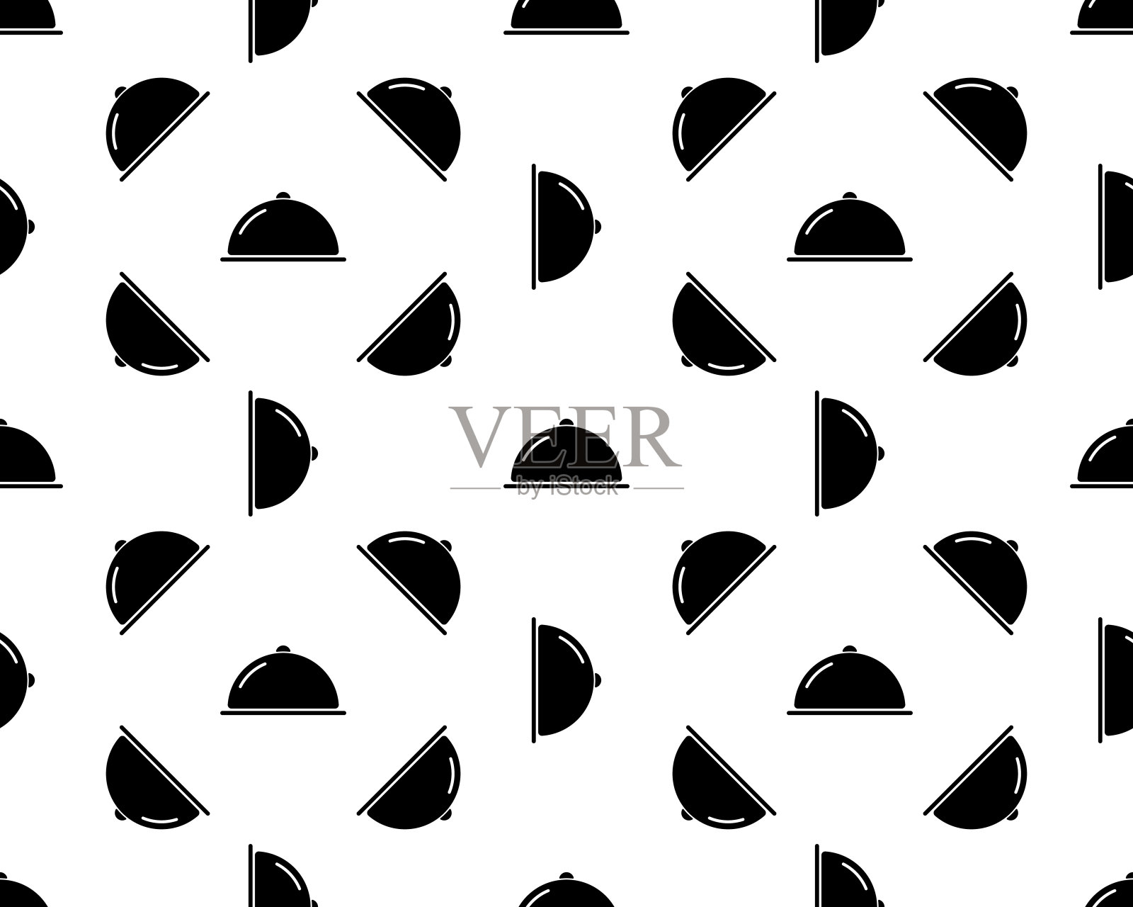 无缝模式，托盘孤立的白色背景。无缝纹理与托盘图标插画图片素材