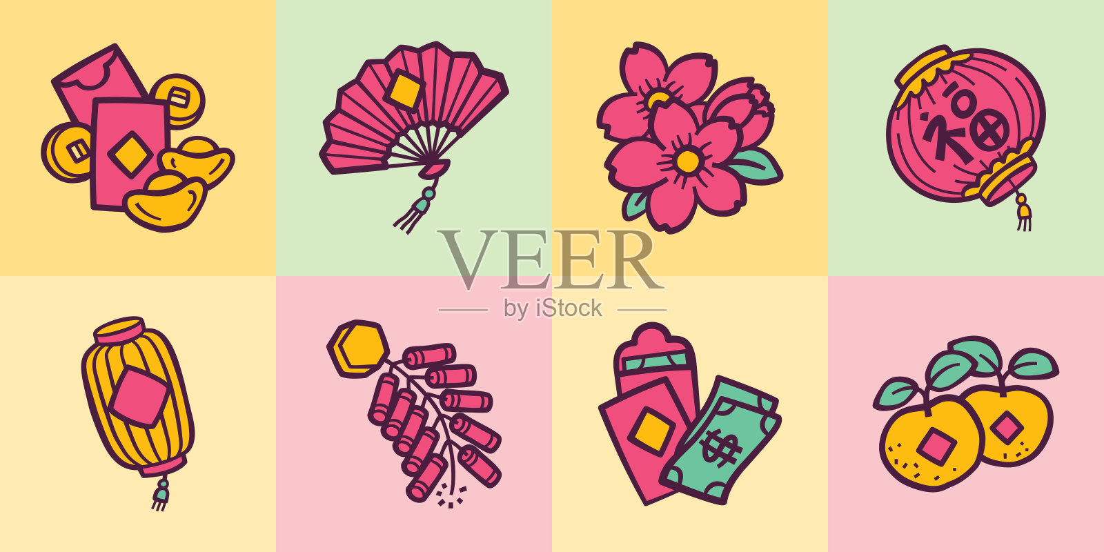 中国新年标志。插画图片素材