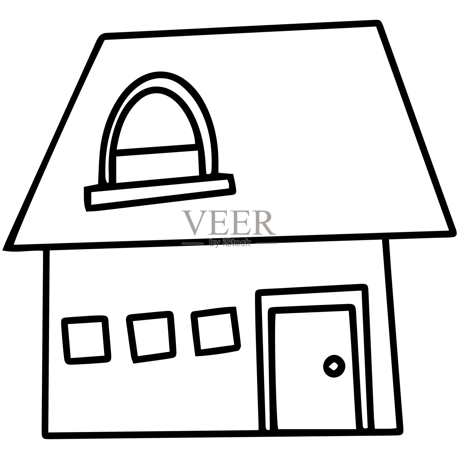 可爱的圣诞涂鸦手画插图设计元素图片