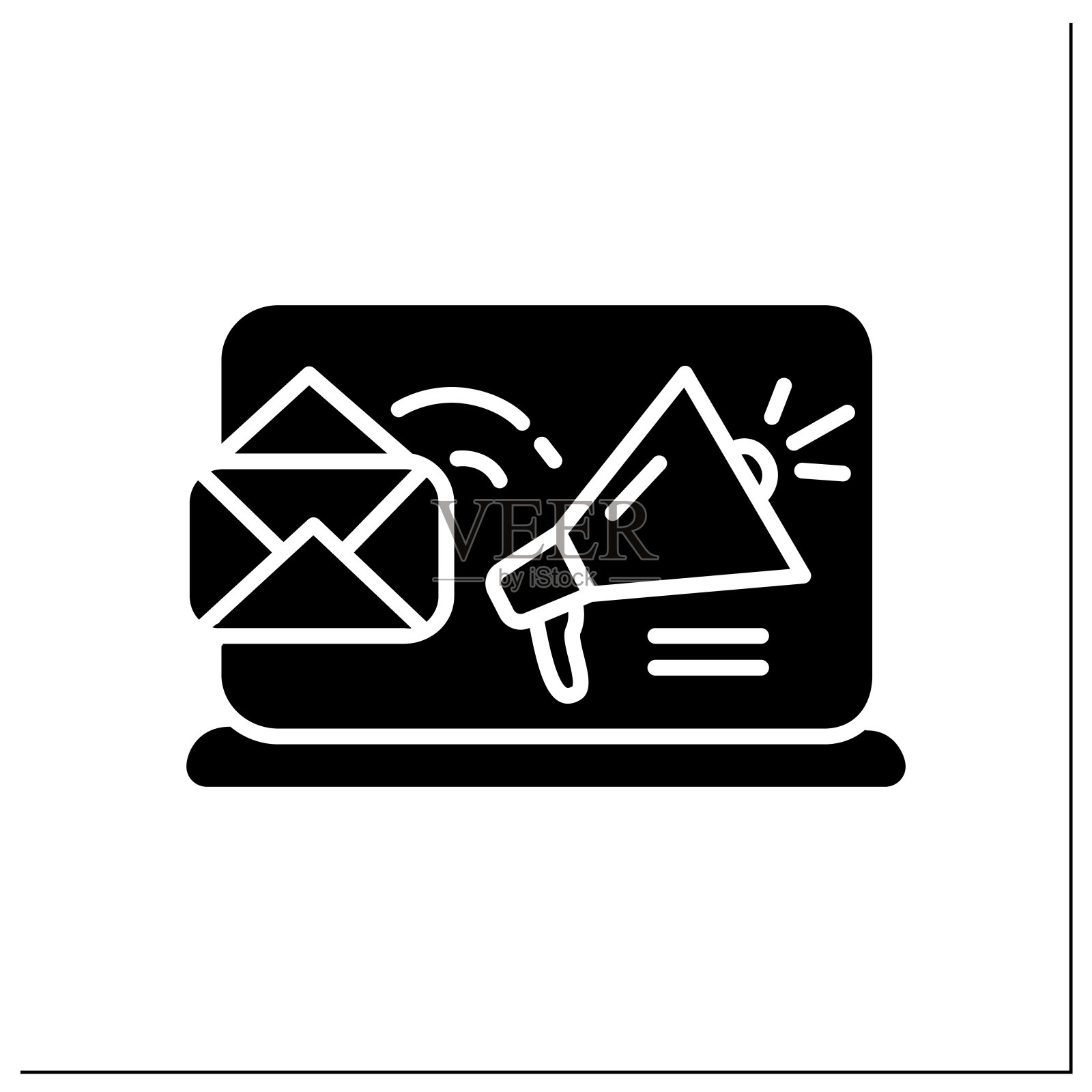 电子邮件营销字形图标图标素材