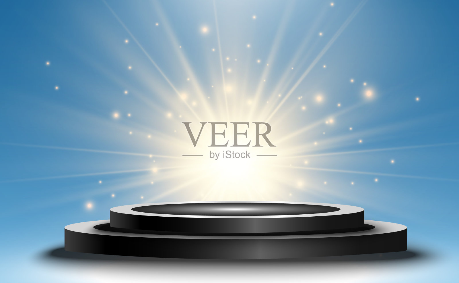 圆形讲台、基座或平台。插画图片素材