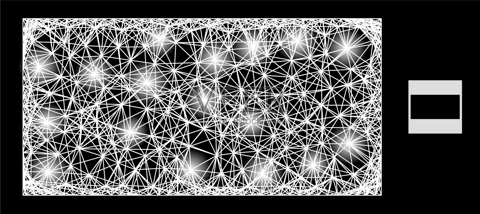 星座孵化网格填充矩形与插画图片素材