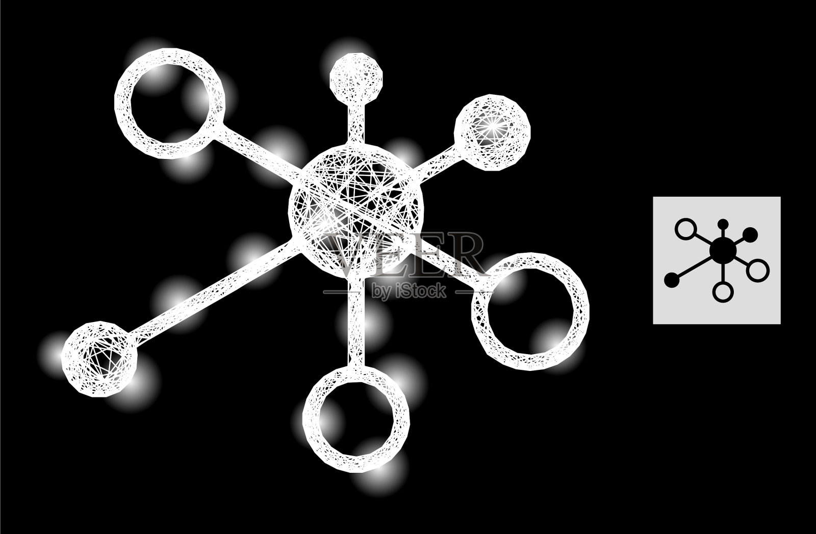 光斑网与光斑网的关系插画图片素材