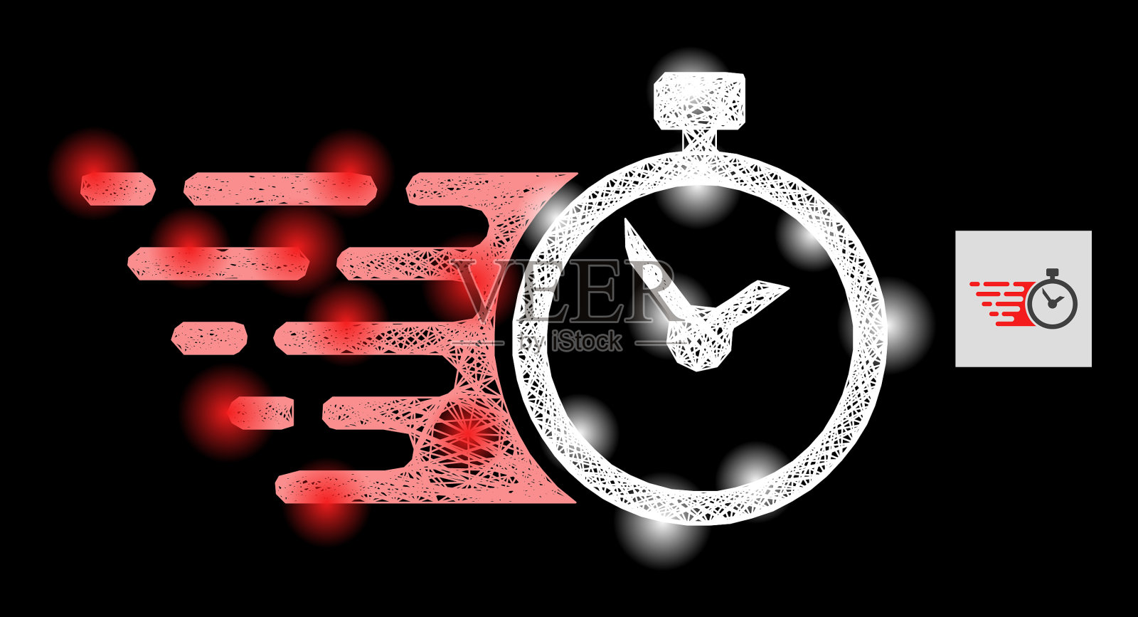 光面网的网孔时间不短，有光斑插画图片素材