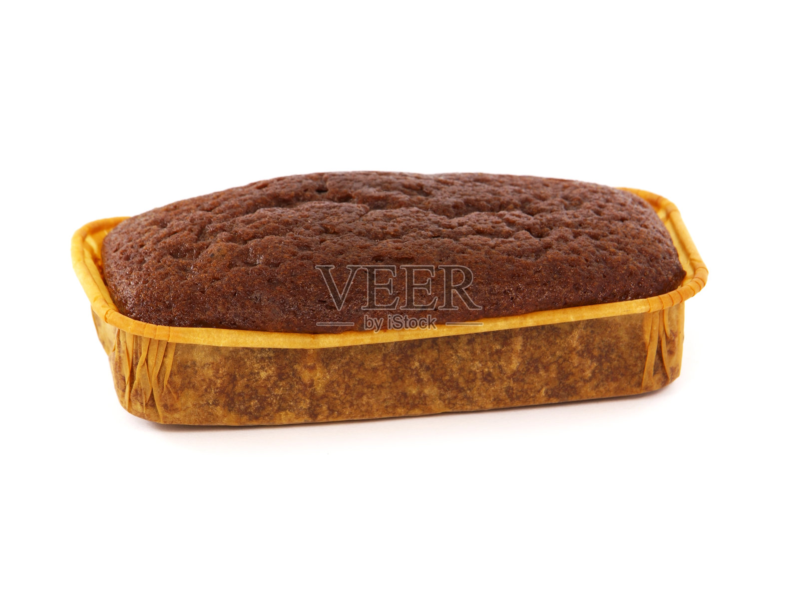 现成的棕色蛋糕，用白色隔开照片摄影图片