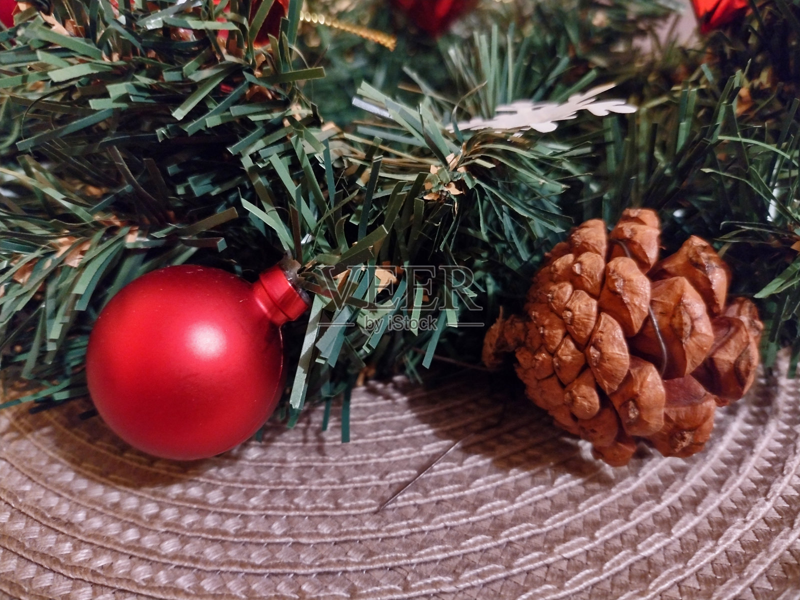圣诞节的装饰品-特写照片摄影图片