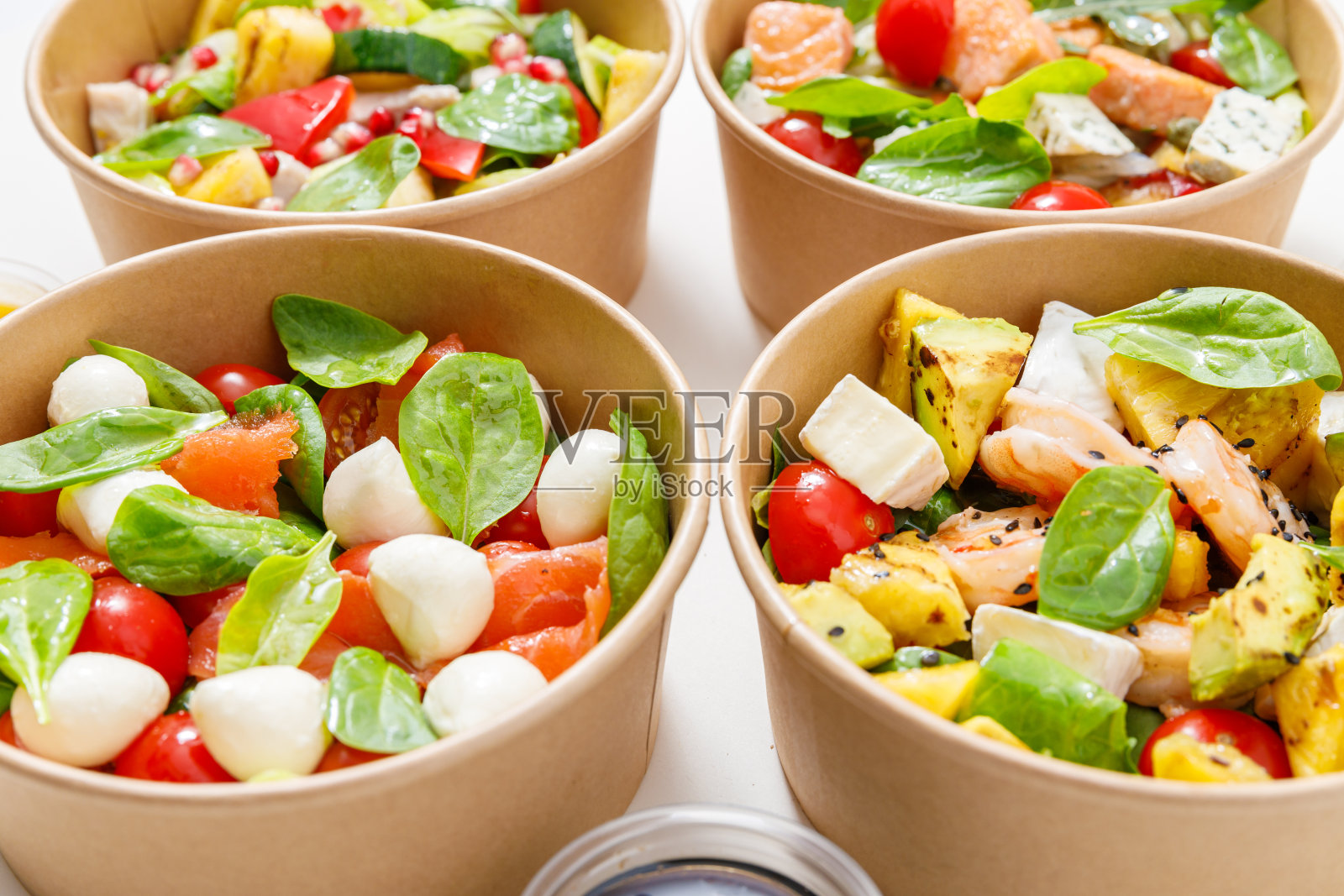 近距离的健康和素食午餐照片摄影图片