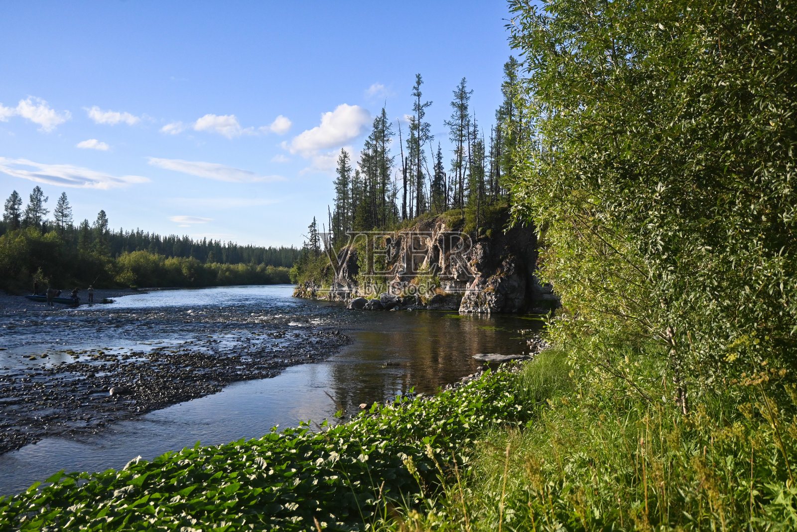 夏季河流风光照片摄影图片