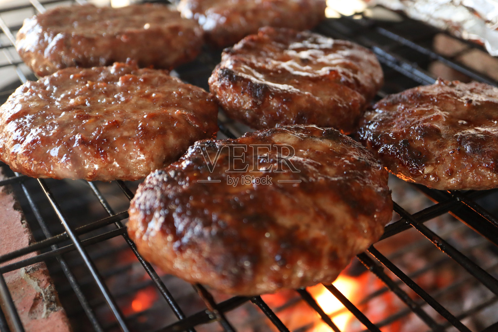 烧烤汉堡照片摄影图片