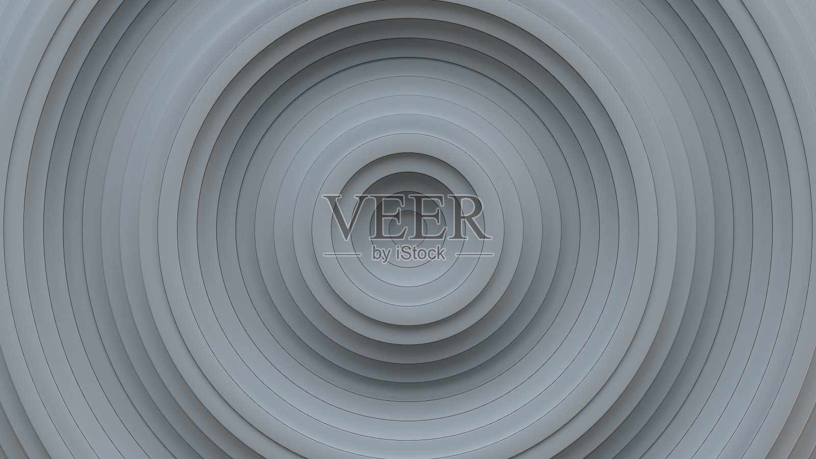 灰色同心圆3D渲染照片摄影图片