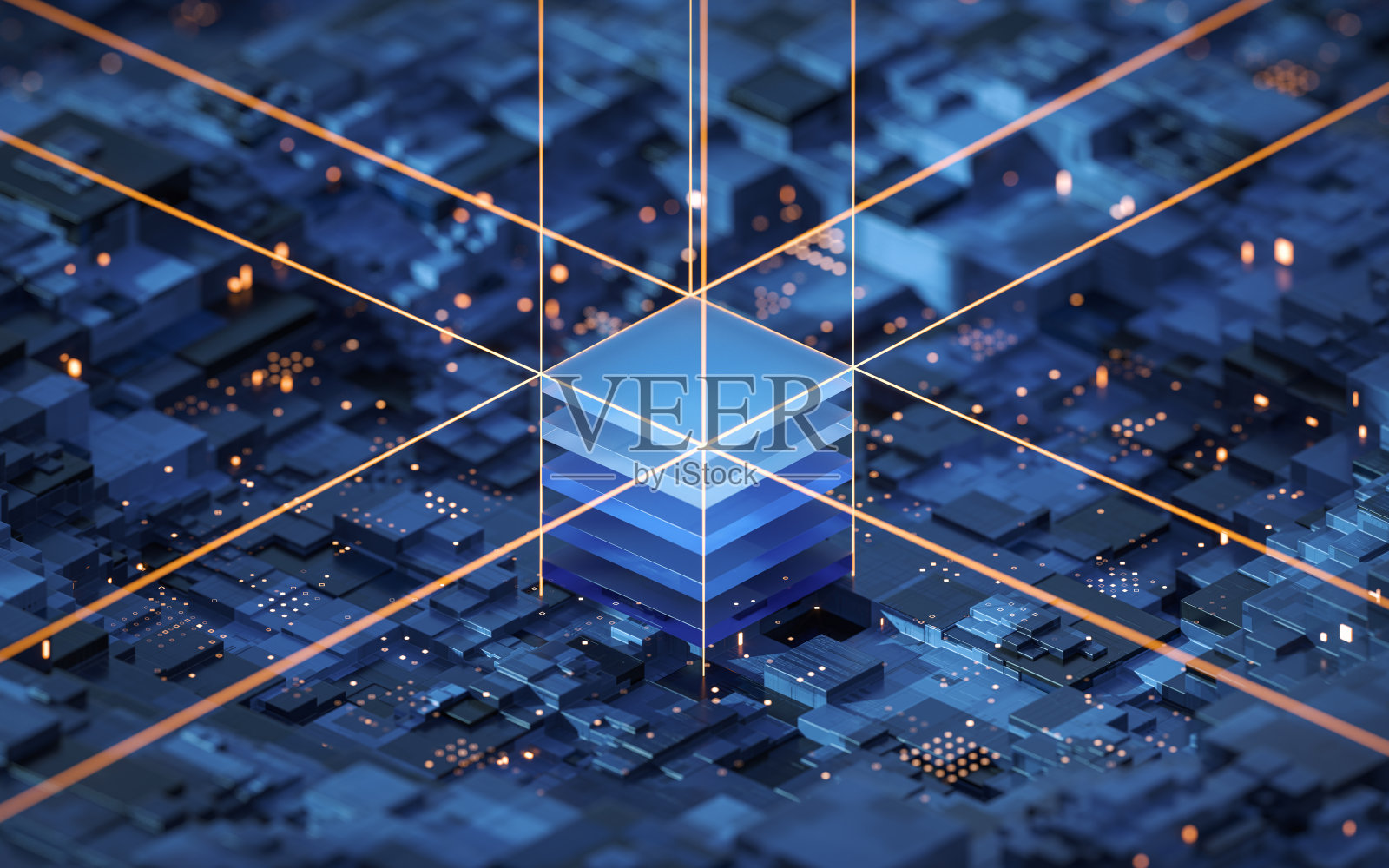 电路与材料，科学与技术，三维渲染。照片摄影图片