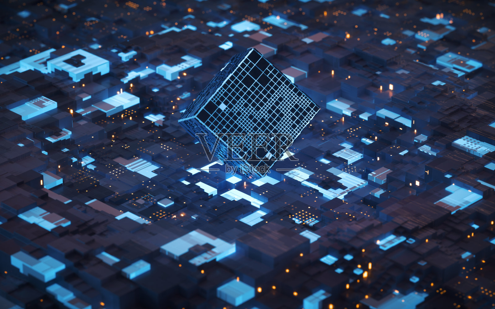 电路与材料，科学与技术，三维渲染。照片摄影图片