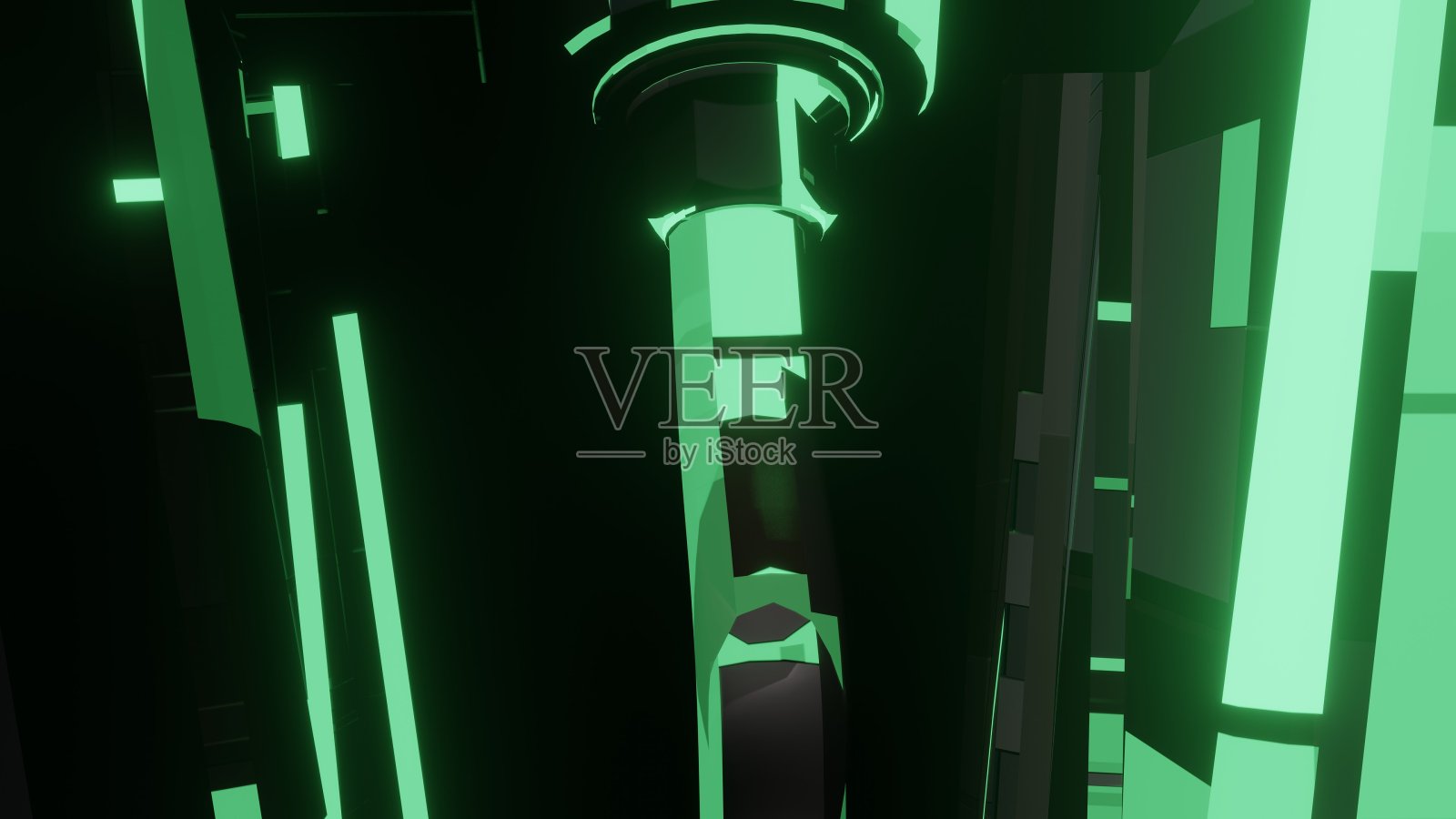 一种抽象设计图形的三维渲染图，用作名片或商业用途照片摄影图片