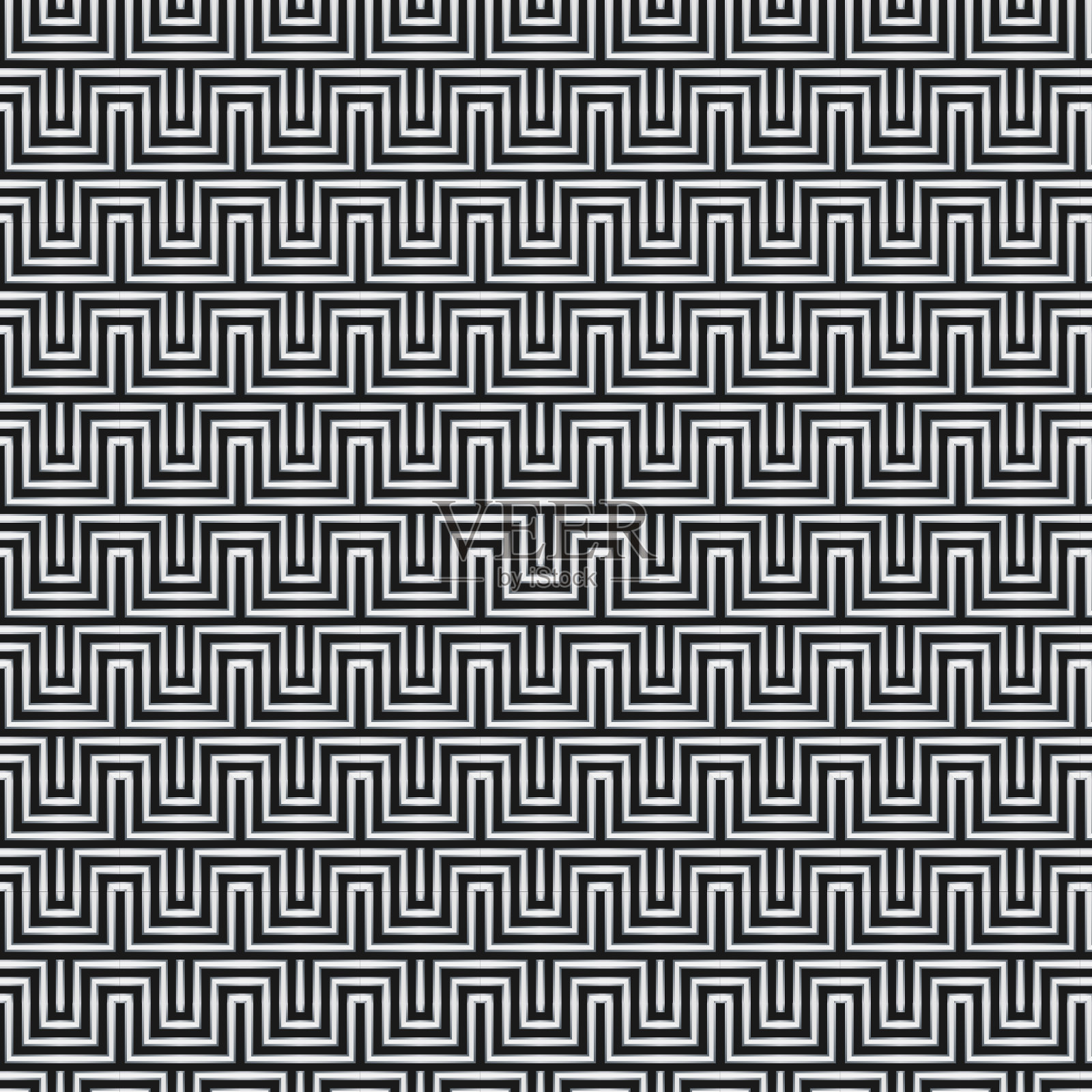 三维几何图案黑白色彩插画图片素材