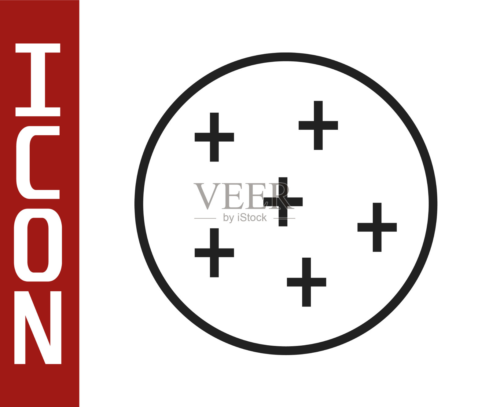 黑线满月图标孤立在白色图标素材