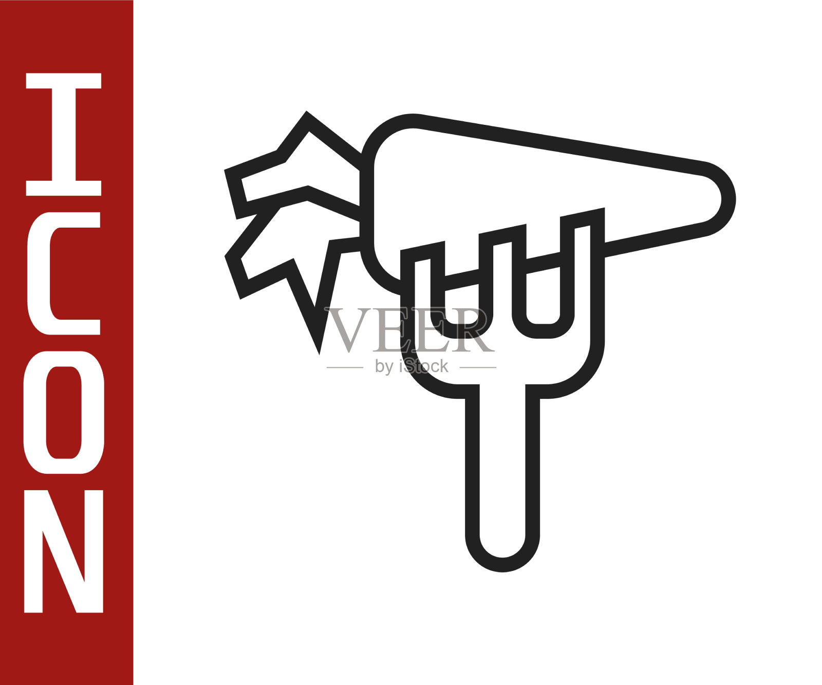 黑线胡萝卜图标孤立在白色插画图片素材